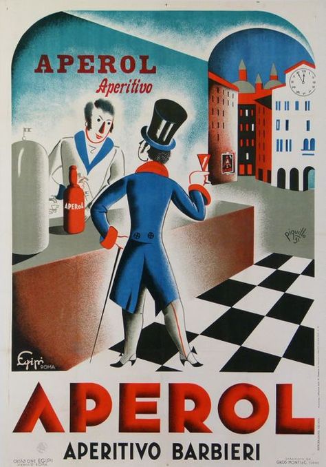 Vintage Italian Posters ~ #illustrator #Italian #vintage #posters ~ Aperol aperitivo italian advertising Poster Grafico, Vintage Italian Posters, Old Posters, Bar Deco, Italian Posters, Poster Advertising, Bar Poster, Vintage Advertising Posters, Retro Advertising