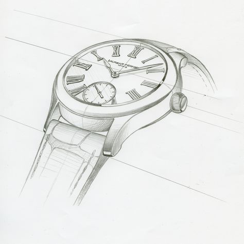 Fabrice Gonet Music Art Painting, Horology Design, Watch Sketch, Futuristic Watches, Pencil Drawing Ideas, Wrist Watch Design, Laurent Ferrier, Watch Drawing, Structural Drawing