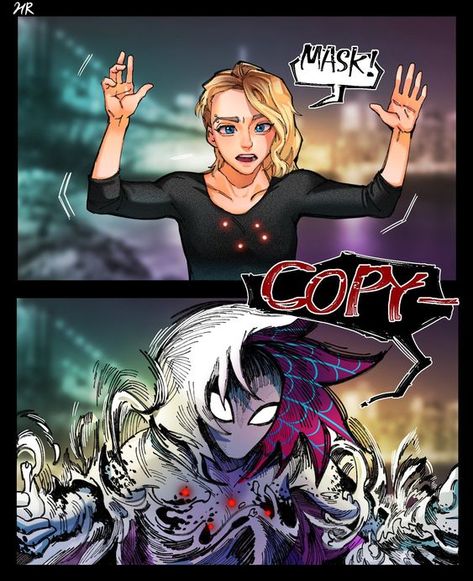 Gwen And Venom, Brooklyn Visions Academy Uniform, Venom Gwen, Gwen Venom, Power Up, Venom Comics, Ghost Spider, Univers Dc, Spiderman Artwork