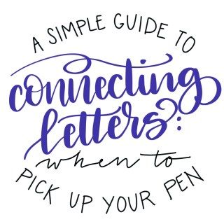 Connecting Letters Hand Lettering, Calligraphy Connecting Letters, Lettering Sheets, Artistic Writing, Brush Script Lettering, Brush Lettering Tutorial, Letters Craft, Learning Calligraphy, Lettering Worksheets