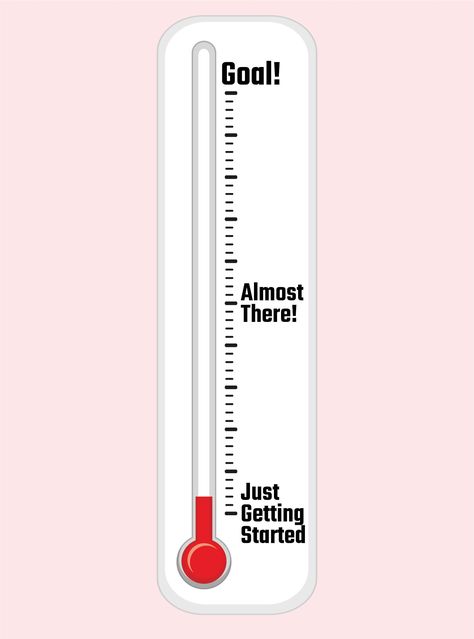 Printable Fundraising Goal Thermometer Template Goal Thermometer Printable, Goal Tracker Thermometer, Fundraising Goal Chart, Fundraising Thermometer Templates, Goal Thermometer Templates, Goal Thermometer, Fundraising Thermometer, Free Goal Printables, Smart Method