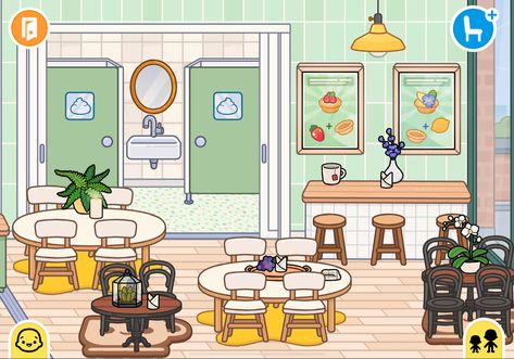 Toca Boca Cafe Ideas Aesthetic, Tocaboca Restaurant Idea, Toca Boca Restaurant Ideas, Toca Boca Local Shop, Toca Life Local Shop, Toga Boca House Ideas, Tova Boca House Ideas, Toca Life World Aesthetic Pfp, Fashion Sketchbook Inspiration