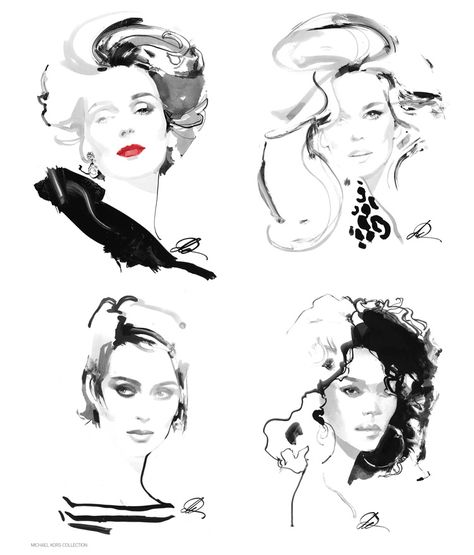 David Downton: Master Of Fashion Illustrations - A&E Magazine David Downton Fashion Illustration, David Downton Illustration, Fashion Illustrators, Fashion Character, David Downton, Draw Fashion, Fashion Illustrations Techniques, Illustration Techniques, London Artist