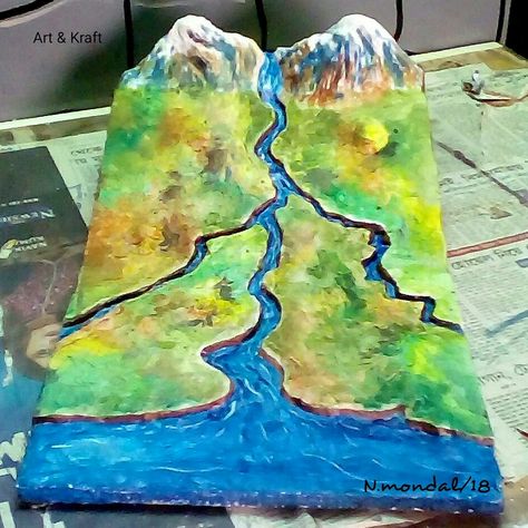 Drainage Basin Geography Model, River System Project, Landform Model Project, River Model School Project, Watershed Model, Landforms Model Projects, Nile River Project, Geography Model, River Model