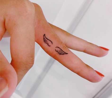 Teen Tattoos, Small Angel Wing Tattoo, Skull Hand Tattoo, Stylish Tattoo, Angel Wings Tattoo, Wing Tattoo, Tattoo Project