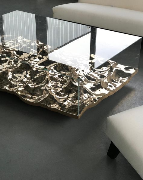 Water Ripple Sheet, Eileen Gray E1027, Style Californien, Mathieu Lehanneur, Biophilic Design, Low Table, Low Tables, Glass Coffee Table, Center Table