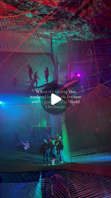 Zip World on Instagram: "Stuck indoors tomorrow with the rainy forecast in North Wales? 🌧️ ☂️

Luckily, Bounce Below exists 🕸️ (alongside 3 other underground adventures at Zip World Llechwedd!)

This huge, bouncy net adventure is pretty incredible, and fun for kids and adults alike - here’s what you can expect 👇

6️⃣ 6 netted areas to explore
🛝 5 slides
🌀 Huge spiral walkway
🦇 Located in a huge Victorian slate mining chamber
🧒 Appropriate for children for over 1m in height
🪑Spectators’ area
☂️ Weather-proof

🎟️ Find out more: link to our website in bio 
📍 Zip World Llechwedd, Blaenau Ffestiniog, North Wales

#northwales #northwalesadventures #zipworld #adventure #zipline #wales #rainyday #rainydayactivities" Blaenau Ffestiniog, Visit Wales, Airplane Mode, December 29, When It Rains, North Wales, Places To Go, Link In Bio, Every Day