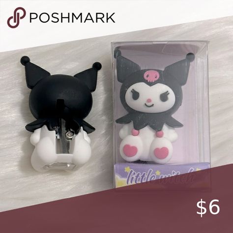 Kuromi Pencil Sharpener Kuromi School Supplies, Kuromi Pencil, Erasable Highlighters, Letter Stationery, Moose Toys, School Supply, Pencil Sharpener, Little Twin Stars, Fancy Jewelry