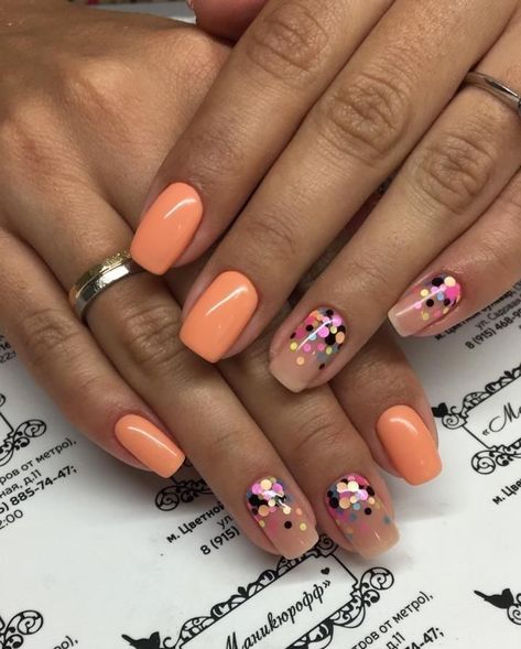 Summer Nails Art, Gel French Manicure, Fashionable Nails, Nagel Design, Confetti Nails, Spring Acrylic Nails, Winter Nails Acrylic, Amazing Nails, Fall Acrylic Nails