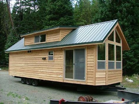 (Gallery & Floor Plans) — Rich's Portable Cabins Tiny House Wheels, Eco Tiny House, Cabin On Wheels, Cabin Windows, Buy A Tiny House, Backyard Cabin, Portable Cabins, Tin House, Building A Tiny House