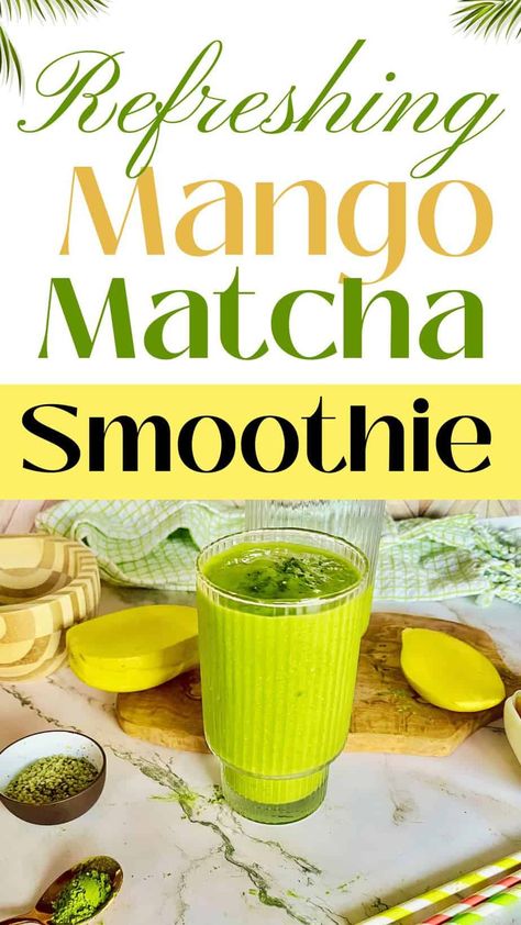 The Best Mango Matcha Smoothie With Pineapple  - Thrive With Janie Smoothie With Pineapple, Mango Matcha, Pineapple Juice Recipes, Energy Boosting Smoothies, Best Green Smoothie, Matcha Smoothie, Liver Diet, Smoothies Recipes, Matcha Benefits