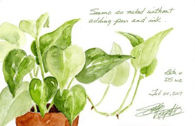 Golden Pothos Pothos Watercolor, Watercolor Pothos, Pothos Painting, Pothos Drawing, Plants Sketch, Sustained Investigation, Garden Party Recipes, Botany Art, Plant Watercolor