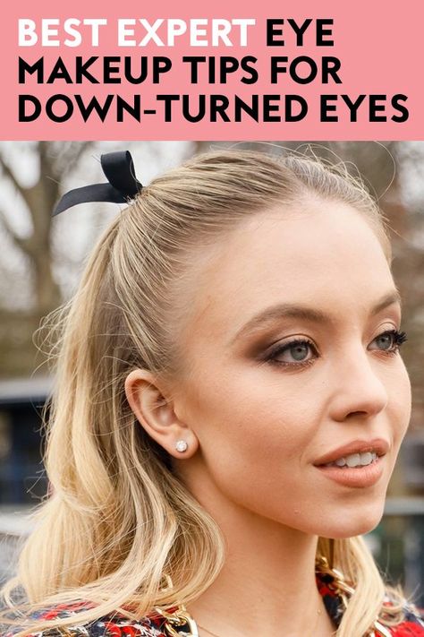 Droopy Eye Makeup, Hooded Eyes Makeup, Different Eye Shapes, Makeup For Downturned Eyes, Downturned Eyes, Makeup For Round Eyes, Doe Eye Makeup, Eye Makeup For Hooded Eyes, Makeup For Small Eyes