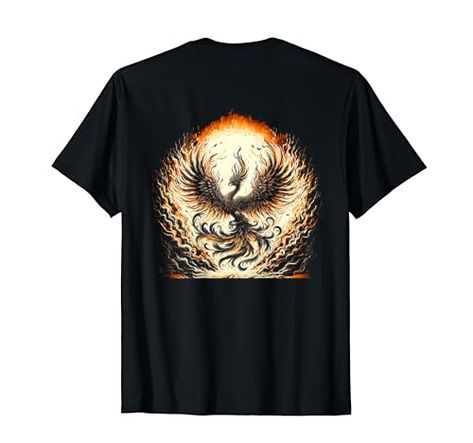 Four Gods Suzaku Phoenix Firebird Phoenix Illustration Back Print T-Shirt Phoenix Illustration, Firebird, Luxury Store, Pharmacy Gifts, Branded T Shirts, Top Fashion Brands, Shop Top, Phoenix, Fashion Brands