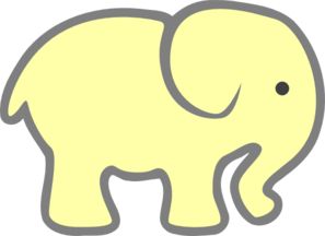 Yellow Baby Elephant Clip Art Outline Of Elephant, Baby Elephant Cartoon, Elephant Stencil, Elephant Outline, Head Outline, Elephant Clip Art, Elephant Cartoon, Yellow Elephant, Toy Chests