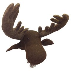 Fiona Walker England Moose Head Wall Decor CHHM836034 $160 Bugaboo Bee, Head Wall Decor, Burlap Ideas, Fiona Walker, Trophy Head, Moose Head, Felt Wall Hanging, Bull Moose, 4 Baby