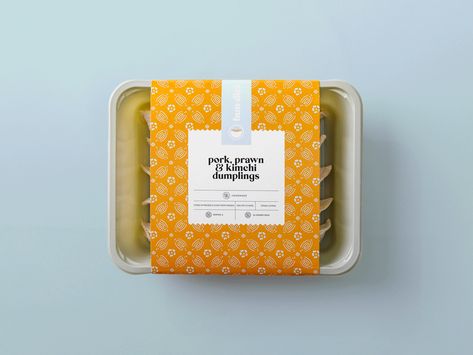 Food Packaging Sleeve Design, Food Sleeve Packaging, Packaging Sleeve Design, Box Sleeve Design, Bao Packaging, Eco Packaging Design, Bakery Packaging Design, Modern Branding Design, Hand Lettering Logo