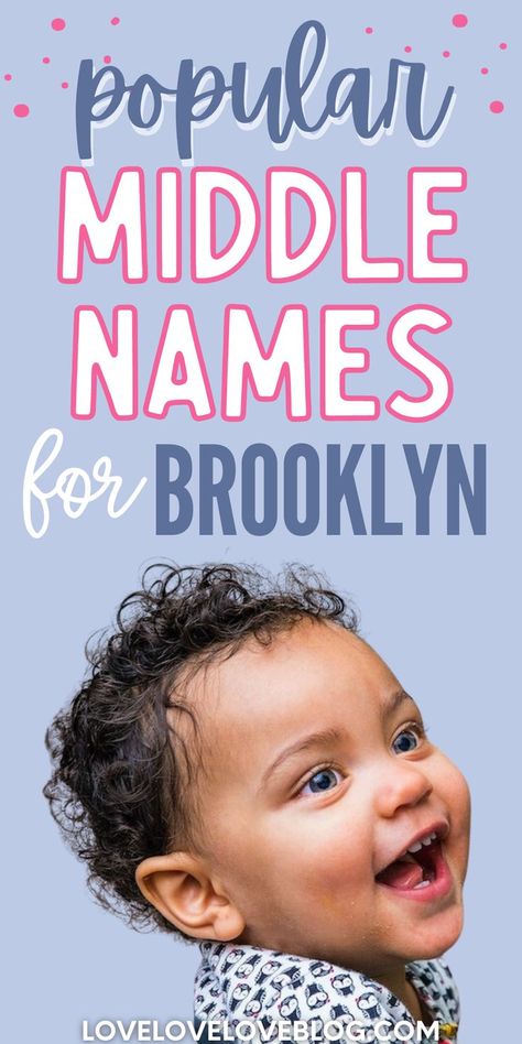 Middle names for Brooklyn. Baby Names List, Cute Middle Names, Unique Middle Names, Modern Baby Names, Rare Baby Names, Names List, Middle Names, Cute Nicknames, Baby Name List