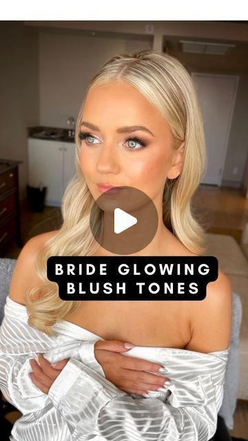 Joanna Marie on Instagram: "BRIDE GLOWING BLUSH TONE MAKEUP + SOFT WAVE SET 💍🤍🙌🏼 shop the look on my LTK linked in bio!  . SAVE FOR BRIDAL BEAUTY INSPO!  . Want more PRO EXCLUSIVE CONTENT? Subscribe !  . #weddingmakeupartist #bridalmakeupartist #weddingmakeupideas #bridemakeup #softglammakeup" Wedding Makeup For Blue Eyes Blonde Hair, Joanna Marie, Wedding Makeup For Blue Eyes, Wedding Makeup Blue, 2023 Bride, Tone Makeup, Glam Wedding Makeup, Glam Bride, Makeup Soft