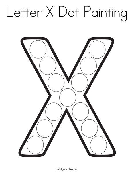 Letter X Dot Painting Coloring Page - Twisty Noodle X Preschool Crafts, Letter X Crafts For Toddlers, Letter X Worksheets For Preschoolers, Letter X Crafts For Preschoolers, Letter X Activities For Preschool, Letter X Coloring Page, Letter X Worksheet, X Coloring Page, Kids Crafts Letters