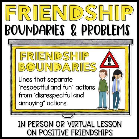 Friendship Elementary Activities, Friendship Lessons Elementary, Boundaries Friendship, Fairy Classroom, Friendship Boundaries, Teaching Friendship, Boundaries Activities, Counseling Corner, Social Boundaries