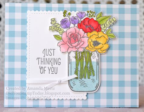 Stampin Up Mason Jar Cards, Jar Of Love Stampin Up Cards, Stampin Up Jar Of Love Cards, Jar Of Flowers Stampin Up Cards, Stampin Up Jar Of Flowers, Stampin Up Jar Of Flowers 2020, Jar Of Flowers, Flamingo Lights, Love Jar