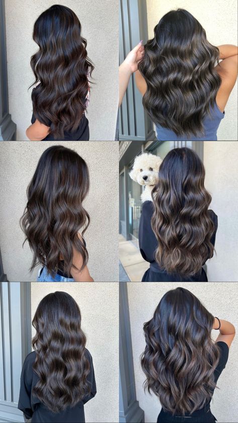 Black Hair On Brown Skin, Highlights Dark Brown Hair, Bday Hair, Highlights For Dark Brown Hair, Dark Brunette Hair, Brown Hair Looks, Dark Brunette, Subtle Highlights, Hair Supplies