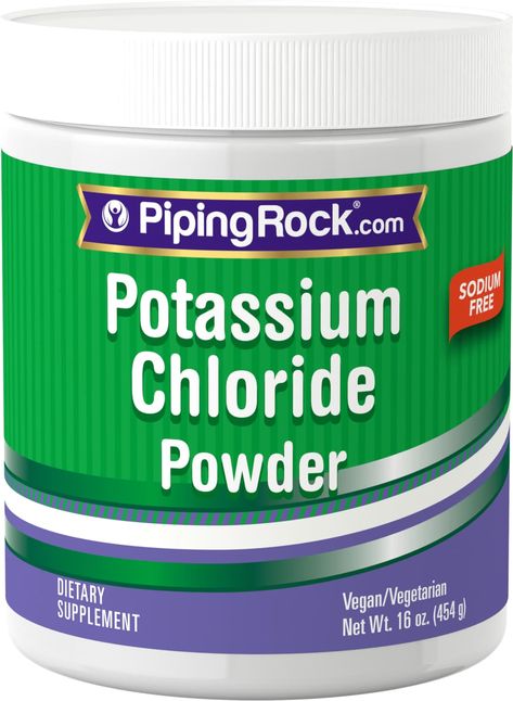 Buy Discounted Potassium Chloride Powder 1lb and Other Vitamins & Supplements online at PipingRock.com Potassium Benefits, Magnesium Aspartate, Potassium Chloride, Wellness Shop, Magnesium Carbonate, Vitamins Supplements, Premium Ingredients, Vitamin Supplements, Vitamins & Supplements