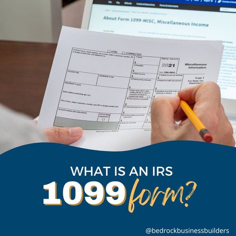 If you're a freelancer, small business owner, or contractor, you might be familiar with this form. The IRS uses it to report income that's paid to individuals and non-profit organizations. It's usually used for tax purposes, but it can also be used to verify income for other purposes—like loan applications or mortgage applications. If you need tax assistance, click the link in this post. #BedrockBusinessBuilders #1099s #IRS #1099Form #IndependentContractor #Freelancer #SmallBusinessOwner Bookkeeping And Accounting, Loan Application, Bookkeeping Services, Business Structure, Independent Contractor, Business Tax, Financial Analysis, Customer Retention, Accounting Services