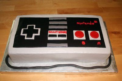 AWESOME IDEA for a video game birthday party cake! :D Nintendo Cake, Nintendo Party, Torte Creative, Video Game Cakes, Cakes To Make, Video Games Birthday Party, Wedding Cake Pictures, Torte Cupcake, Video Games Birthday