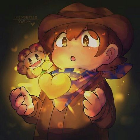 Clover Undertale Yellow Fanart, Undertale Yellow, Undertale Souls, Desert Background, Ut Art, Undertale Deltarune, Undertale Aus, Toby Fox, William Afton