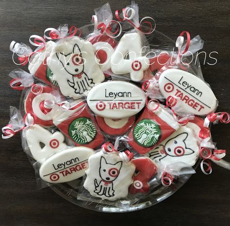 Target Themed First Birthday, Target Cake Ideas, Target And Starbucks Birthday Party, Target Party Theme, Target Themed Birthday Party For Kids, 34th Birthday Ideas For Him, Target Birthday Party Theme, Target Themed Birthday Party, Target Cookies