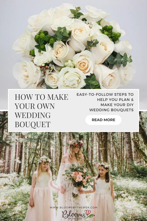 How to make wedding bouquet. Easy DIY bridal bouquet. How to DIY a wedding bouquet for bride, wedding party & bridesmaids. Affordable wedding flowers. BloomsByTheBox.com ships the best DIY flowers for weddings, parties & events. Shop premium, high-quality fresh-cut flowers, greens & floral design supplies for weddings, entertaining & events. Cheap, affordable, bulk & wholesale fresh flowers. Use our DIY flower advice & tutorials to make your own floral arrangements, bouquets & centerpieces. Diy Bouquet Wedding Artificial Flowers, How To Make A Bridal Bouquet, How To Make A Wedding Bouquet, Wedding Bouquet Tutorial, Make Your Own Wedding Bouquet, Make A Wedding Bouquet, Diy Wedding Bouquet Tutorial, Diy Wedding Bouquet Fake Flowers, Wedding Bouquet Diy