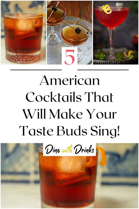 Collage of 4 american cocktails. Irish Chocolate, Firecracker Chicken, American Drinks, American Cocktails, American Dinner, Best Cocktails, Beauty Drinks, Chicken Recipes Video, Southern Fried Chicken