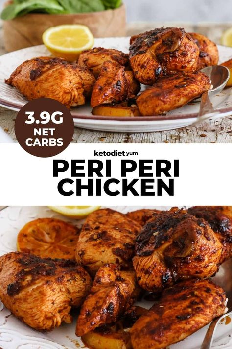 Easy Peri Peri Chicken (Nando's Copycat) Peri Peri Marinade, Keto Food Recipes, Peri Chicken, Peri Peri Chicken, Free Keto Meal Plan, Ways To Cook Chicken, High Protein Meal Prep, Peri Peri, Protein Meal