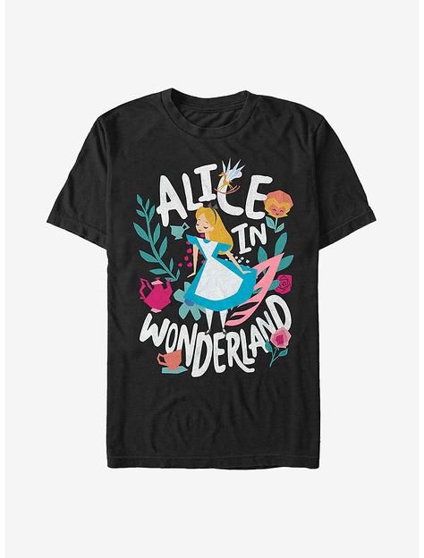 Alice In Wonderland Cartoon, Disney Alice In Wonderland, Women Graphic, Down The Rabbit Hole, The Rabbit Hole, Disney Alice, Graphic Tee Design, Rabbit Hole, Men's Graphic T Shirt