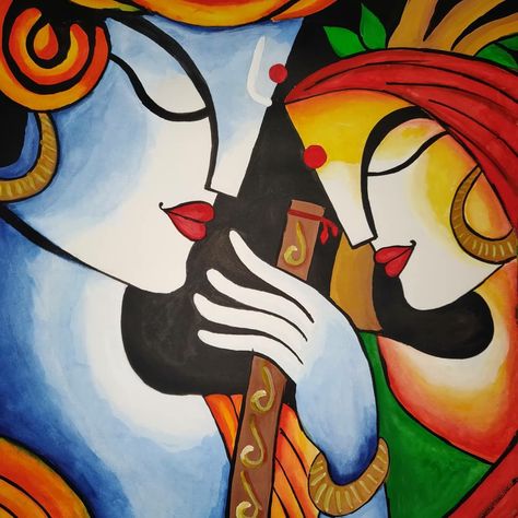 Poster color art of radha krishna Radha Krishna Poster Color Painting, Poster Color Painting Artworks, Radha Krishna Modern Art Paintings, Radha Krishna Glass Painting, Radha Krishna Abstract Painting, Diwali Rangolis, Aari Drawing, Holi Painting, Mahashivratri Images