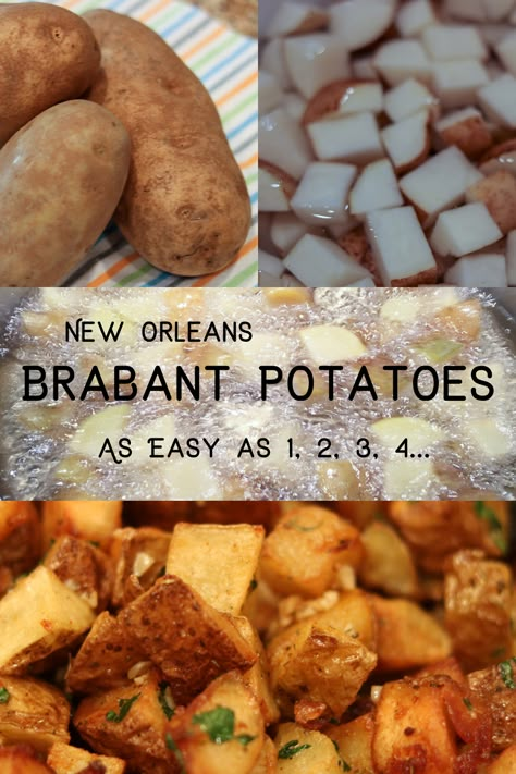 New Orleans Potatoes, Home Style Potatoes, Brabant Potatoes, French Pantry, Nola Recipes, Cajun Potatoes, Louisiana Christmas, Southern Cooking Recipes, Mall Food Court