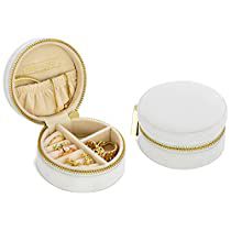 Check this out on Amazon Jewelry Travel Organizer, Jewelry Box Organizer, White Pearl Jewelry, Jewelry Box Mirror, Multiple Earrings, Travel Jewelry Organizer, Leather Jewelry Box, Jewelry Travel, Jewelry Roll