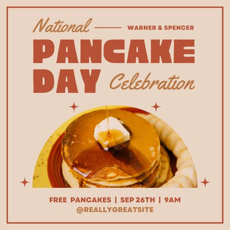 Use this awesome pre-made template and celebrate your pancake day! Totally free! #pancakeday #pancake #pancakes #september #celebration #post #happy #happiness #graphics #graphicdesign #graphicdesigner #design #socialmedia #socialmediapost #socialmediapackage #instagram #instagrampost #pinterest #pin #vintage #vintagegraphics #gaphictrends #trend2024 #graphictrends2024 #pattern #flower #daisy #70s #9inchideas #viral #new #vintagesocialmedia #vintagepancakes #poster #flyer #vintageposter Pancake Poster Design, Pancake Day Poster, Pancake Poster, National Pancake Day, Pancake Designs, Instagram Story Ads, Event Posters, Food Illustration Art, Pancake Day