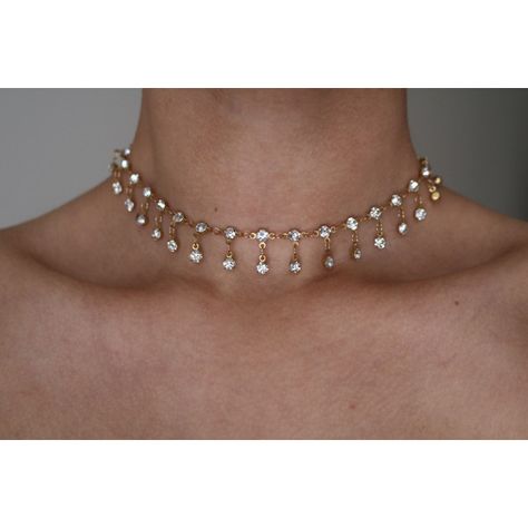 Ballroom Diamond Choker Rhinestone Choker Gold Choker Layering Choker (35 AUD) ❤ liked on Polyvore featuring jewelry, necklaces, gold choker, rhinestone necklace, gold diamond necklace, long necklace and diamond choker Glitter Choker, Fancy Choker, Gold Necklace Choker, Round Cut Diamond Earrings, Choker Necklace Gold, Classy Necklace, Round Diamond Earrings, Diamond Choker Necklace, Diamond Heart Pendant Necklace