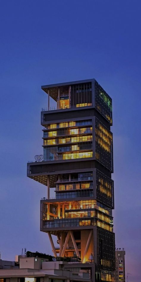 Mukesh Ambani House, Ambani House, Indian House Design, Arch Building, Modern House Floor Plans, Luxury Houses Mansions, Facade Architecture Design, Modern Small House Design, House Design Pictures