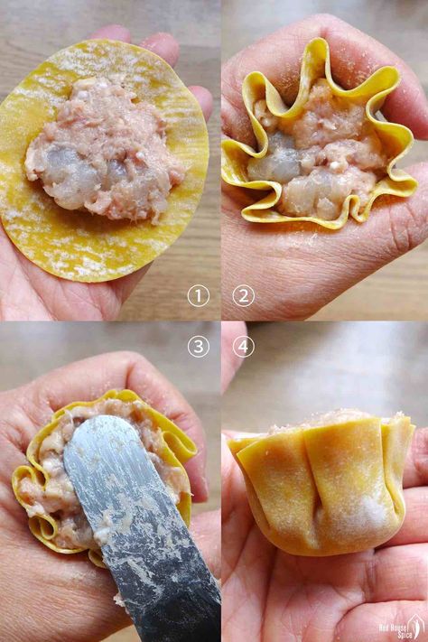 A dim sum must-have dish, siu mai with pork and shrimp filling can be easily made at home. Learn the tips and tricks and make some! Pork Shumai Recipe, Shu Mai Recipe, Shrimp Filling, Shu Mai, Pork And Shrimp, Siu Mai, Pork Mushroom, Homemade Chilli, Dim Sum Recipes