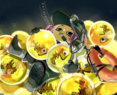 Salmon Run Art, Splatoon Collection, Splatoon Art, Splatoon 2 Art, Ta Ta, Salmon Run, Anime Guys Shirtless, Digital Painting Tutorials, Silly Pictures