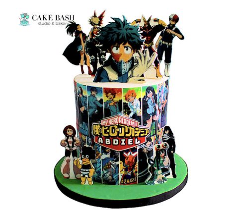 Deku Cake, Mha Cake, My Hero Academia Cakes Birthday, Aurora Cake, Kids Birthday Party Cake, Anime Birthday, 10 Birthday Cake, Anime Cake, Cake Wraps