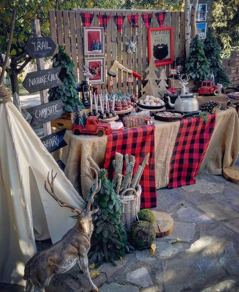 Lumberjack Theme, Lumberjack Decorations, Lumberjack Decor, Lumberjack Theme Party, Lumberjack Christmas, Cabin Party Decorations, Bigfoot Party, Lumberjack Party Decorations, Cabin Theme