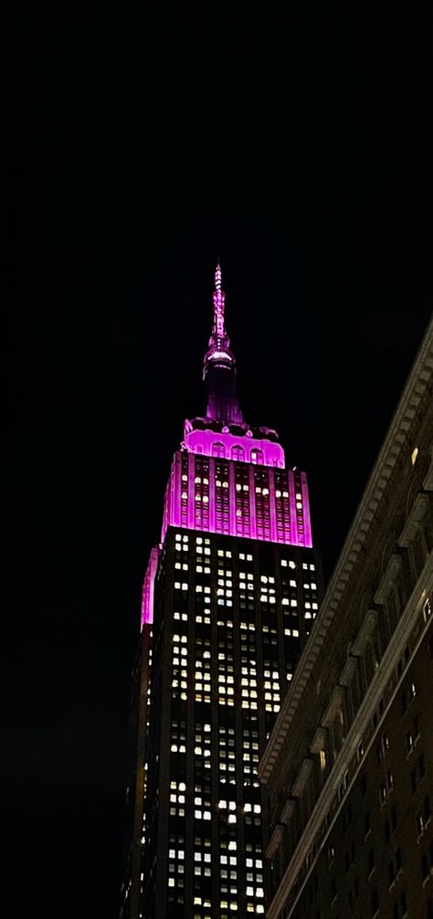 Empire State Building in Pink, 5th Avenue, Manhattan, New York Rich City, Pink New York, 5th Avenue New York, City Lifestyle, 5th Avenue, Manhattan New York, Empire State, Empire State Building, Manhattan