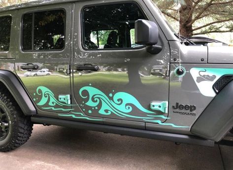 Jeep Paint Jobs, Caravan Paint, Jeep Aesthetic, Jeep Names, Blue Jeep Wrangler, Jeep Beach, Rum Runner, Jeep Sahara, Car Upgrades