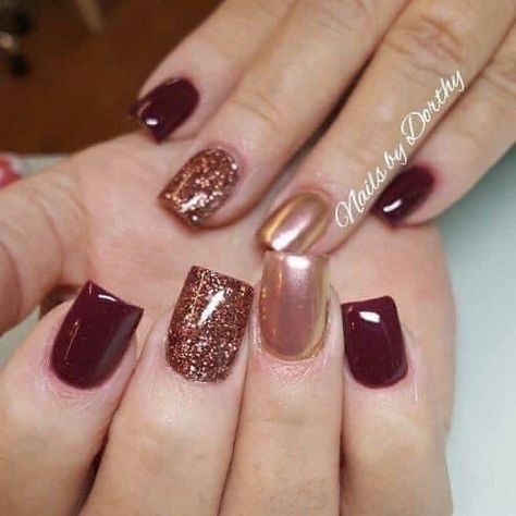 Lock Styles, Dip Nail, Sns Nails, Fall Gel Nails, Holiday Nail, Rose Gold Nails, Fall Acrylic Nails, Nails Spa, Nail Styles