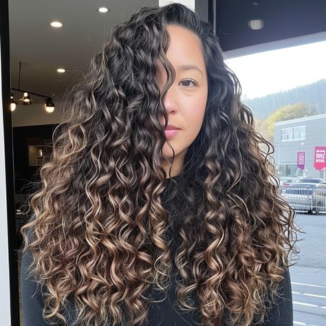 50 Best Perm Hairstyles for Natural Looking Curly Hair Loose Perm For Long Hair, Spiral Perm On Medium Length Hair, Long Haired Perm, Perm Curl Sizes, Perm Rod Sizes And Results Curls, Perm Women Long Hair, Piggy Back Perm Long Hair, Curly Perms For Long Hair, Perming Hairstyles